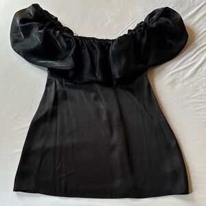 Reformation Black Off-Shoulder Blouse